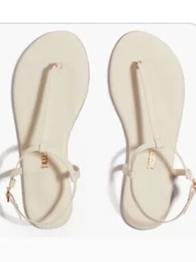 TKEES Soft Beige T-Strap Sandals